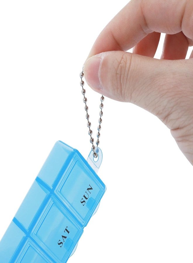 SpiderJuice 2Pc Single Line Weekly 7 Days 1 Time Portable Pill Tablet Medicine Storage Holder Organizer Manager Travel Box - Image 4
